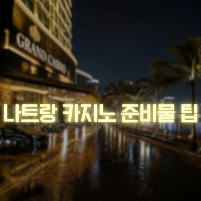 나트랑 카지노 준비물 꼭 필요한 것과 굳이 안 챙겨도 되는 것
